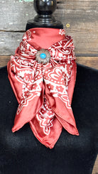 Bandana Print Wild Rag ~ Rust - Henderson's Western Store