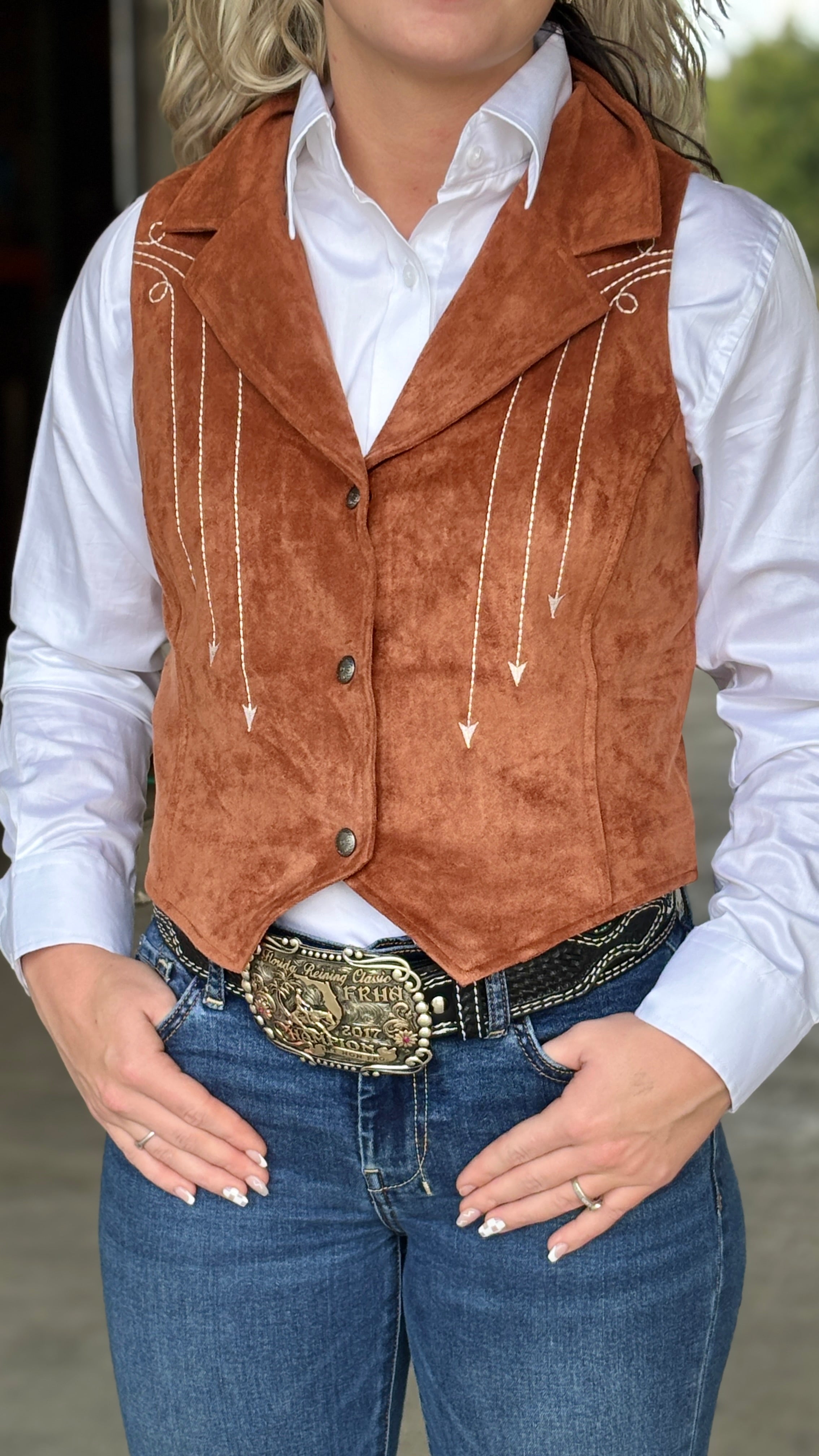Rock & Roll Cowgirl Embroidered Vest - Henderson's Western Store