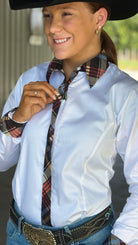 RHC Concealed Zipper Shirt - White W/Black - Henderson's Western Store