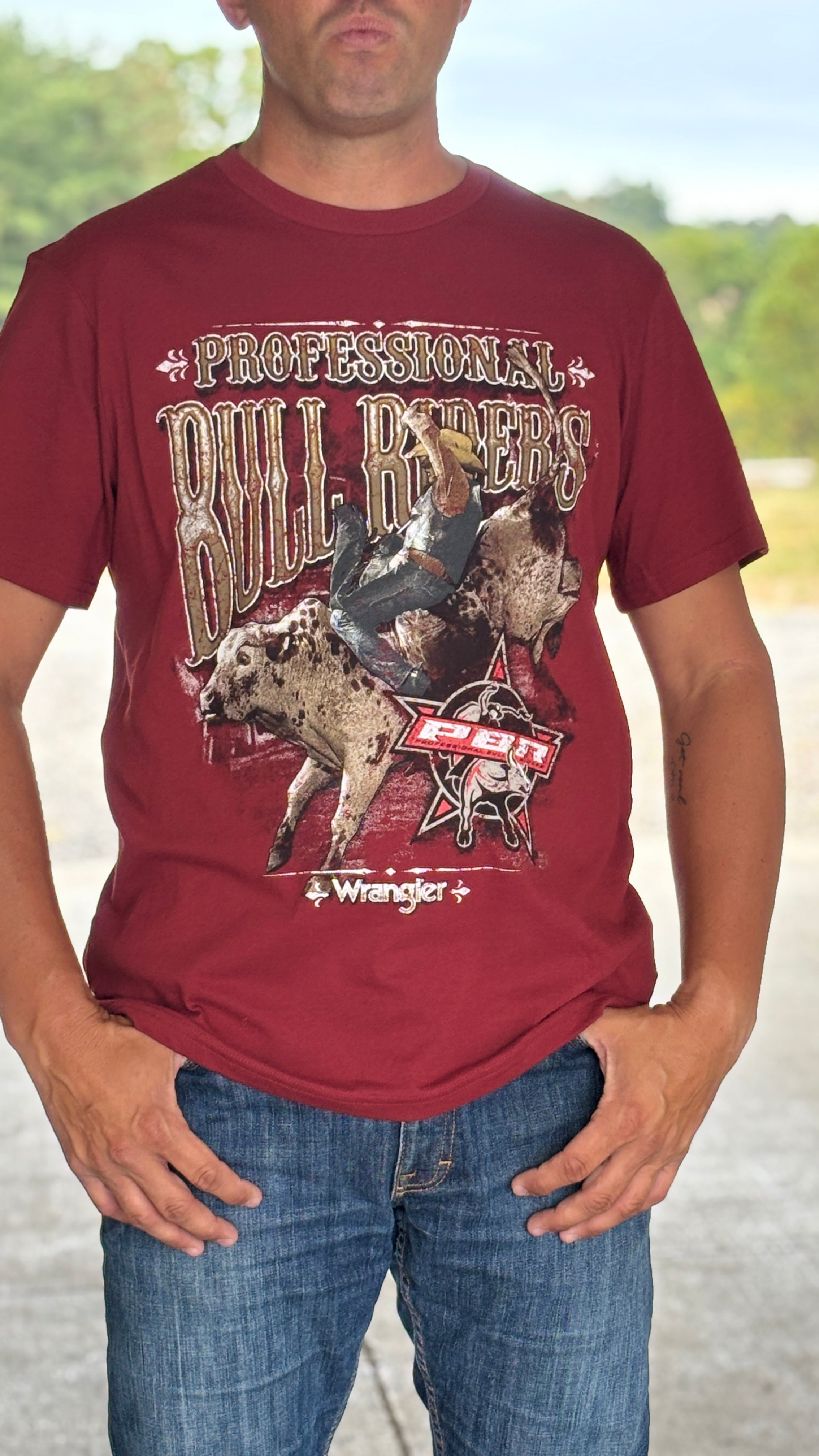 Men's Wrangler PBR Bull Riders Tee - Henderson's Western Store