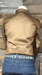 RHC Sateen Concealed Zipper Show Shirt - Brown - Henderson's Western Store