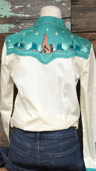 Ladies Coyote Retro Western ~ Cream - Henderson's Western Store