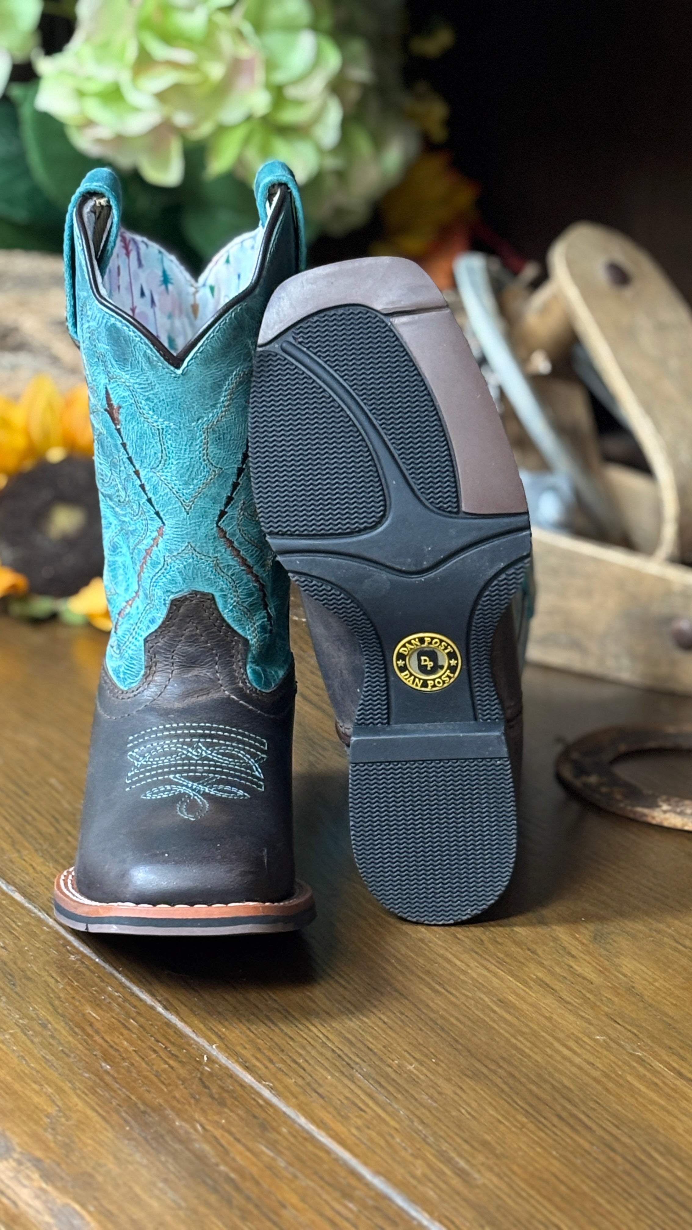 Salina Boots by Dan Post ~ Turquoise - Henderson's Western Store
