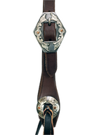 Oiled One Ear Headstall ~ Diamond Buckle - Henderson's Western Store