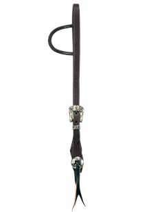 Oiled One Ear Headstall ~ Floral Buckle - Henderson's Western Store