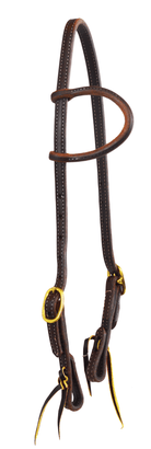 Oiled One Ear Headstall ~ Double Stitched - Henderson's Western Store