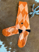Lucky Chuck Socks ~ Orange Outlaw - Henderson's Western Store