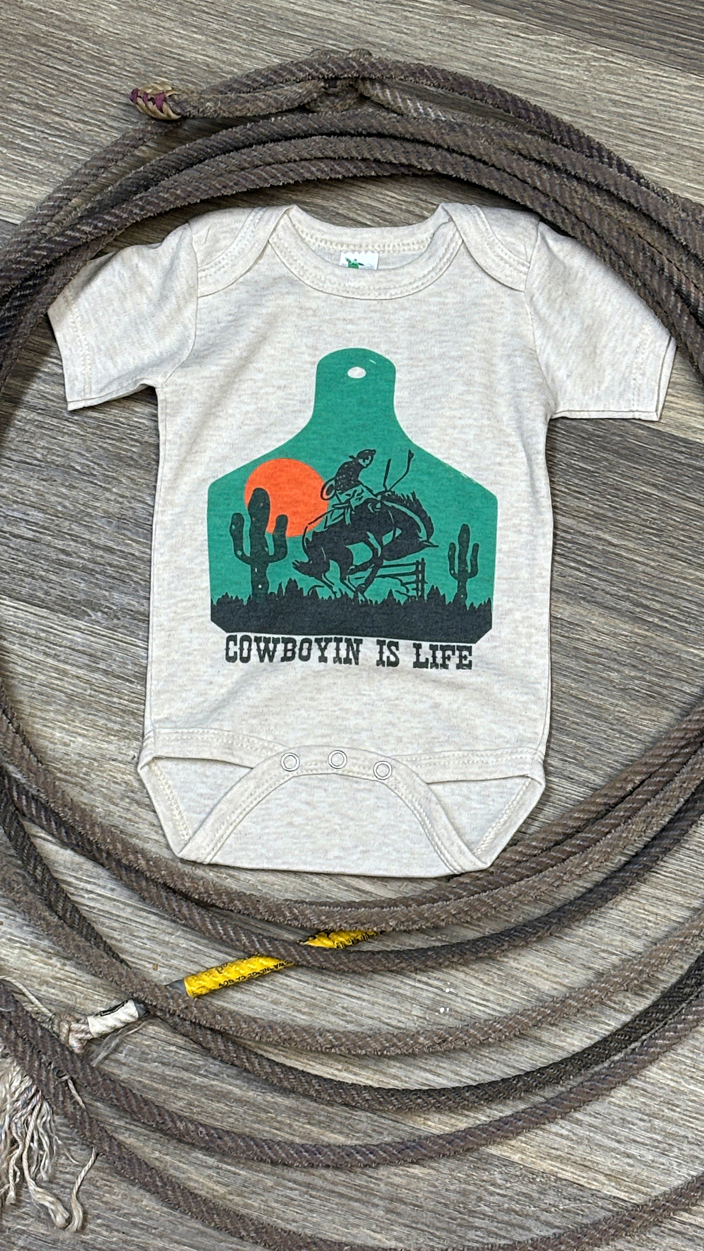 Cowboyin' Is Life Onesie - Henderson's Western Store
