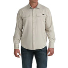 Men's Cinch Camp Shirt ~ Khaki - Henderson's Western Store