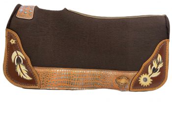 Klassy Cowgirl Brown Felt Pad ~ Feather - Henderson's Western Store