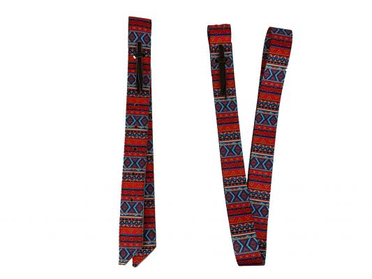 Nylon Tie Strap & Billet Set ~ Red Aztec - Henderson's Western Store