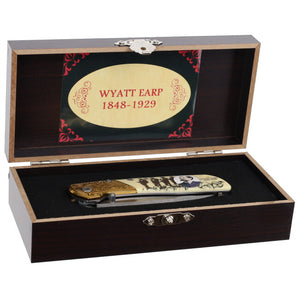 Load image into Gallery viewer, SS Folding Knife W/Box~ Wyatt Earp