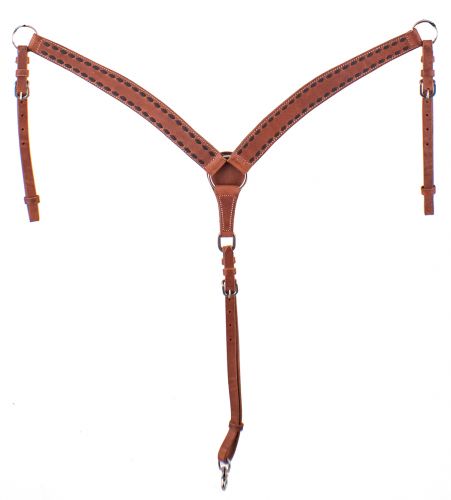 Harness Leather Breast Collar ~ Buckstitch - Henderson's Western Store