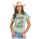West Was Wild Tee by Panhandle ~ Jade - Henderson's Western Store