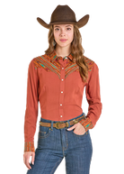 Ladies Contrast Yoke Western by Panhandle - Henderson's Western Store