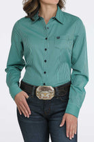 Ladies Striped Cinch ~ Turquoise - Henderson's Western Store