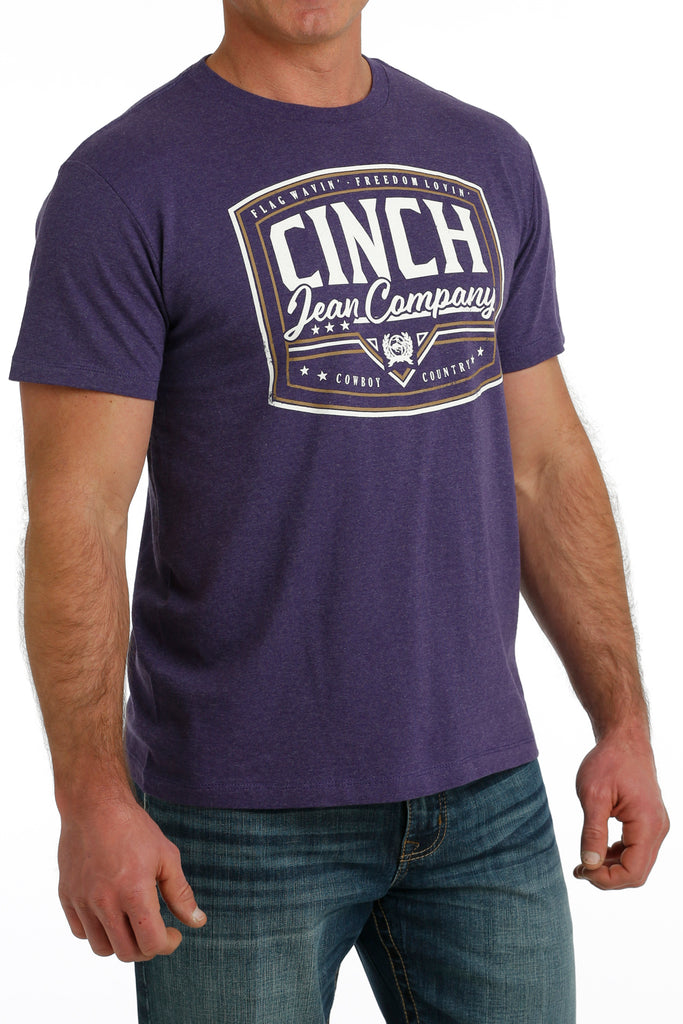 Cinch American Brand Tee ~ Purple - Henderson's Western Store
