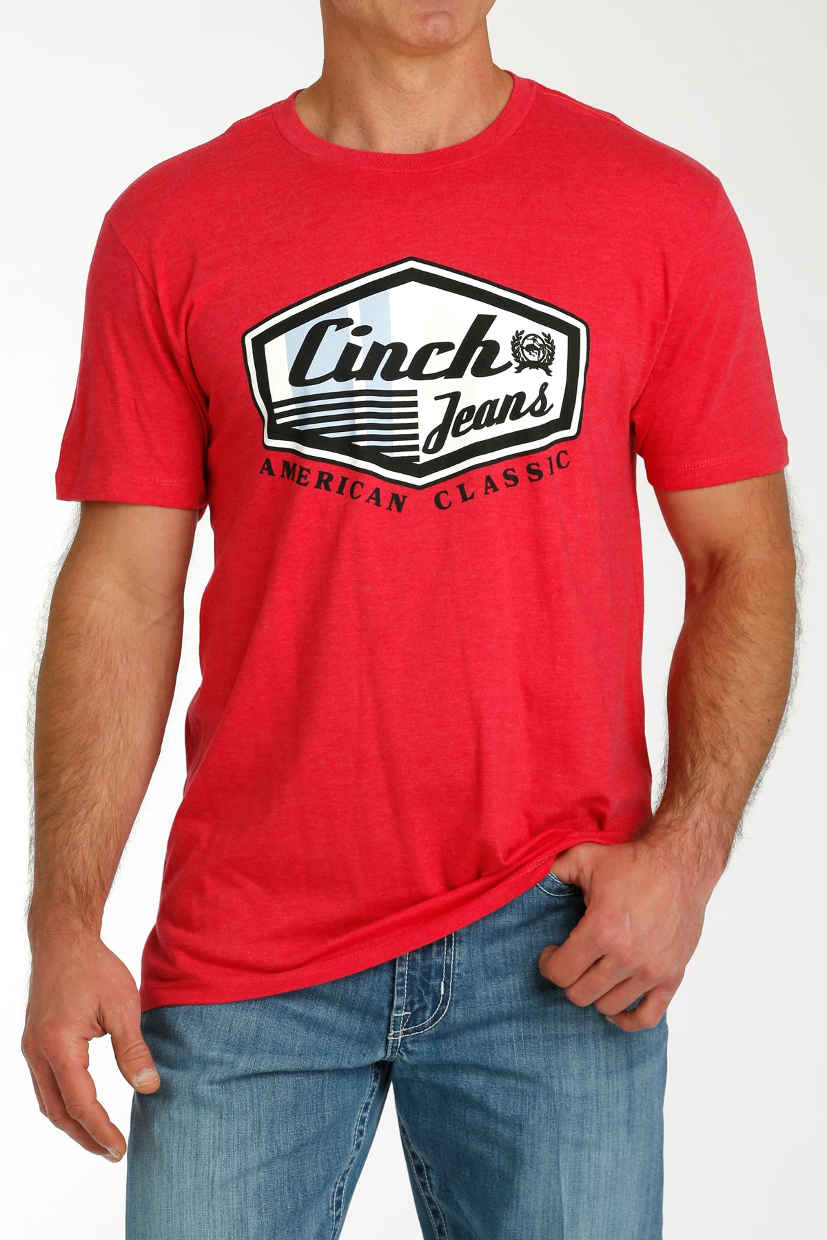 Cinch American Brand Tee ~ Red - Henderson's Western Store