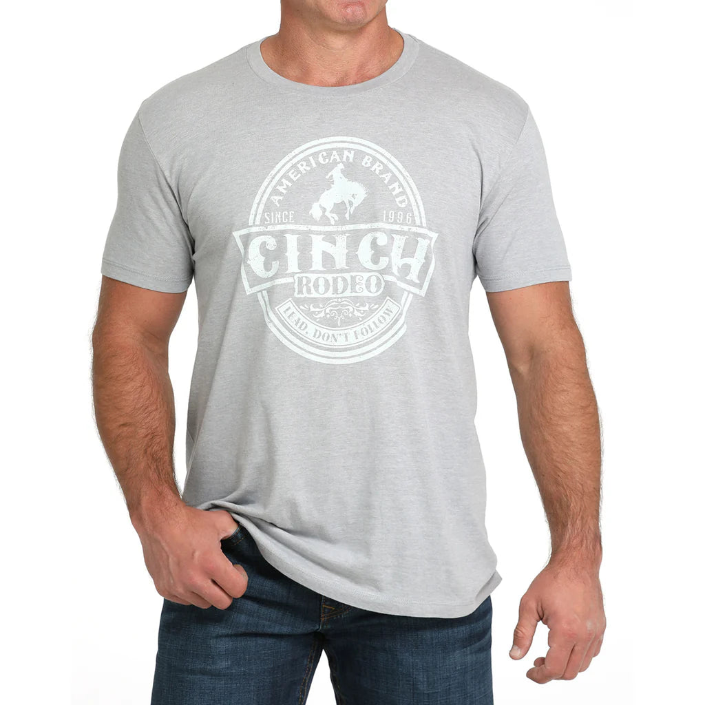 Men's Cinch Rodeo Tee ~ Gray - Henderson's Western Store