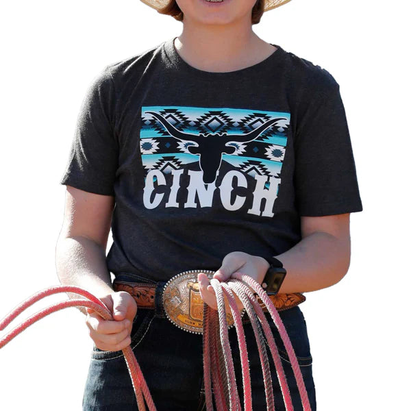 Boy's Black Aztec Cinch Tee - Henderson's Western Store
