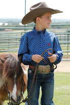 Boy's Cinch Print ~ Royal - Henderson's Western Store