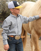 Boy's Cinch White Print - Henderson's Western Store