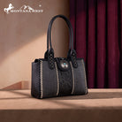 MW Tooled Concho Carry Tote ~ Black - Henderson's Western Store