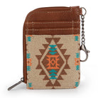 Wrangler Southwest Print Mini Zip Card Case ~ Tan - Henderson's Western Store