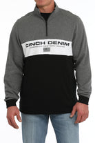 Men's Cinch Denim 1/4 Zip Pullover - Multi - Henderson's Western Store
