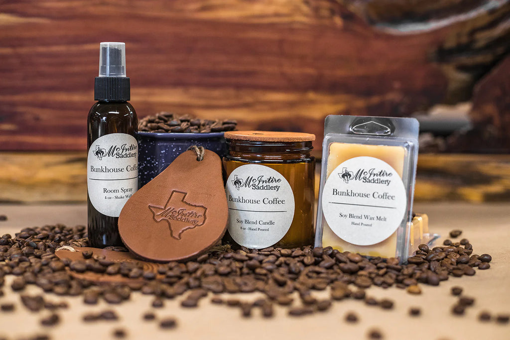 McIntire Saddlery Candles ~ Bunkhouse Coffee - Henderson's Western Store