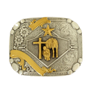 Praying Cowboy Ribbon Belt Buckle - Henderson's Western Store