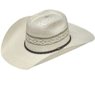 Twisted Ivory & Grey Bangora Straw Hat ~ Brick Top - Henderson's Western Store