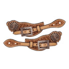Leather Copper Leaf Spur Strap ~ Youth - Henderson's Western Store