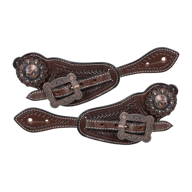 Leather Praying Cowboy Spur Straps - Henderson's Western Store