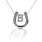 Kelly Herd Horseshoe Initial Necklace ~ B - Henderson's Western Store