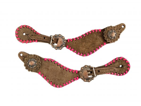 Leather Spur Strap ~ Pink - Henderson's Western Store