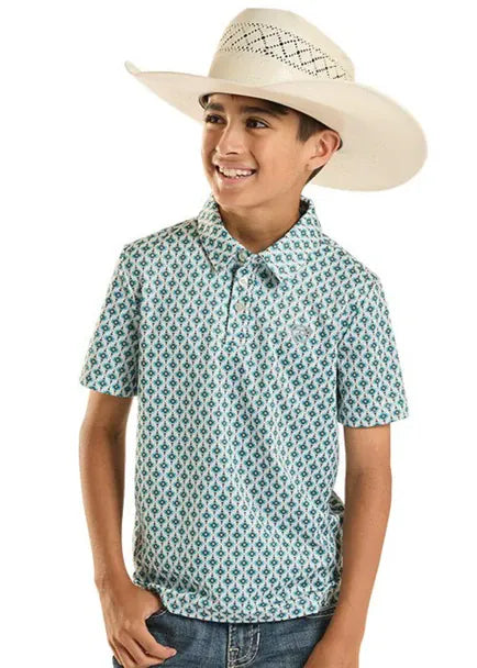 Boy's Blue Polo by Rock & Roll - Henderson's Western Store