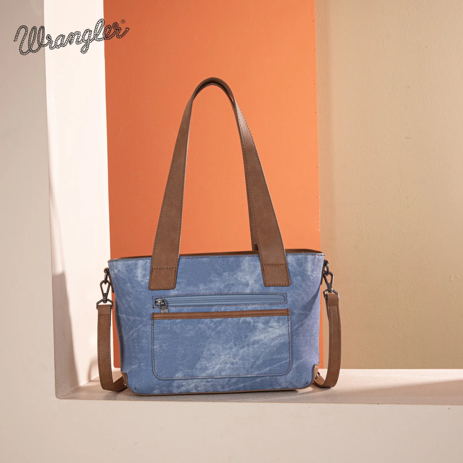 Wrangler Denim Patchwork Tote/Crossbody ~ Jean - Henderson's Western Store