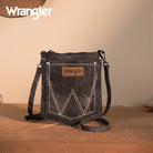 Wrangler "W" Stitch Denim Pocket Crossbody ~ Black - Henderson's Western Store