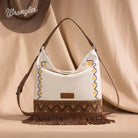 Wrangler Aztec Embroidered Hobo/Crossbody ~ Beige - Henderson's Western Store