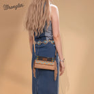 Wrangler Aztec Embroidered Wallet ~ Black - Henderson's Western Store