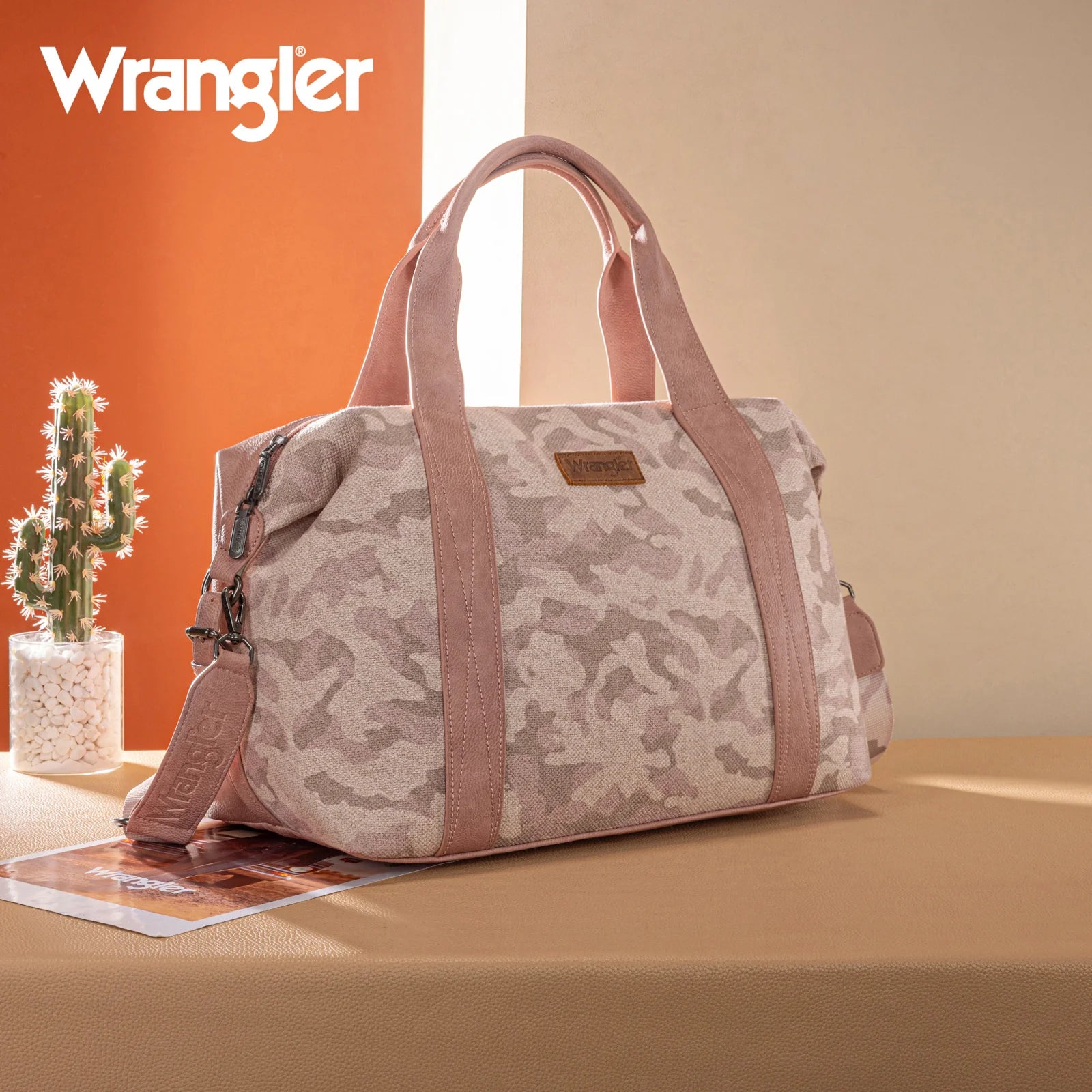 Wrangler Camo Print Collection Duffle Bag -Pink - Henderson's Western Store