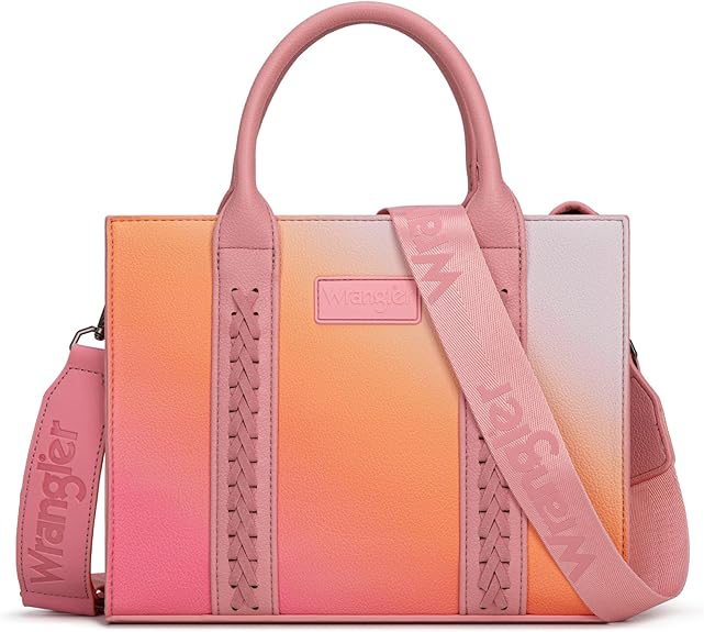 Wrangler Ombre Western Tote/Crossbody ~ Pink - Henderson's Western Store