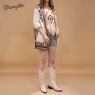 Wrangler Vintage Print Carry Wallet/Crossbody ~ Tan - Henderson's Western Store