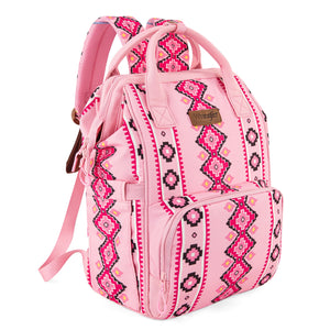 Load image into Gallery viewer, Wrangler Aztec Printed Callie Backpack ~ Pink - Henderson&#39;s Western Store