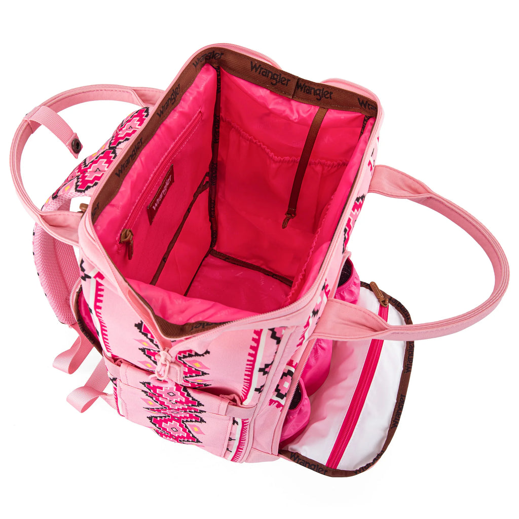 Wrangler Aztec Printed Callie Backpack ~ Pink - Henderson's Western Store