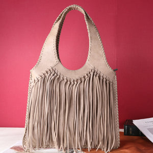 Load image into Gallery viewer, Trinity Ranch Hand-Tie Fringe ~ Beige - Henderson&#39;s Western Store