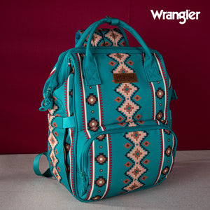 Load image into Gallery viewer, Wrangler Aztec Printed Callie Backpack ~ Turquoise - Henderson&#39;s Western Store