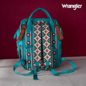 Load image into Gallery viewer, Wrangler Aztec Printed Callie Backpack ~ Turquoise - Henderson&#39;s Western Store