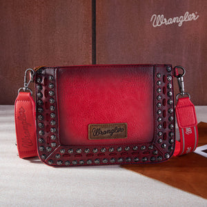 Load image into Gallery viewer, Wrangler Rivets Crossbody/Wristlet ~ Red - Henderson&#39;s Western Store